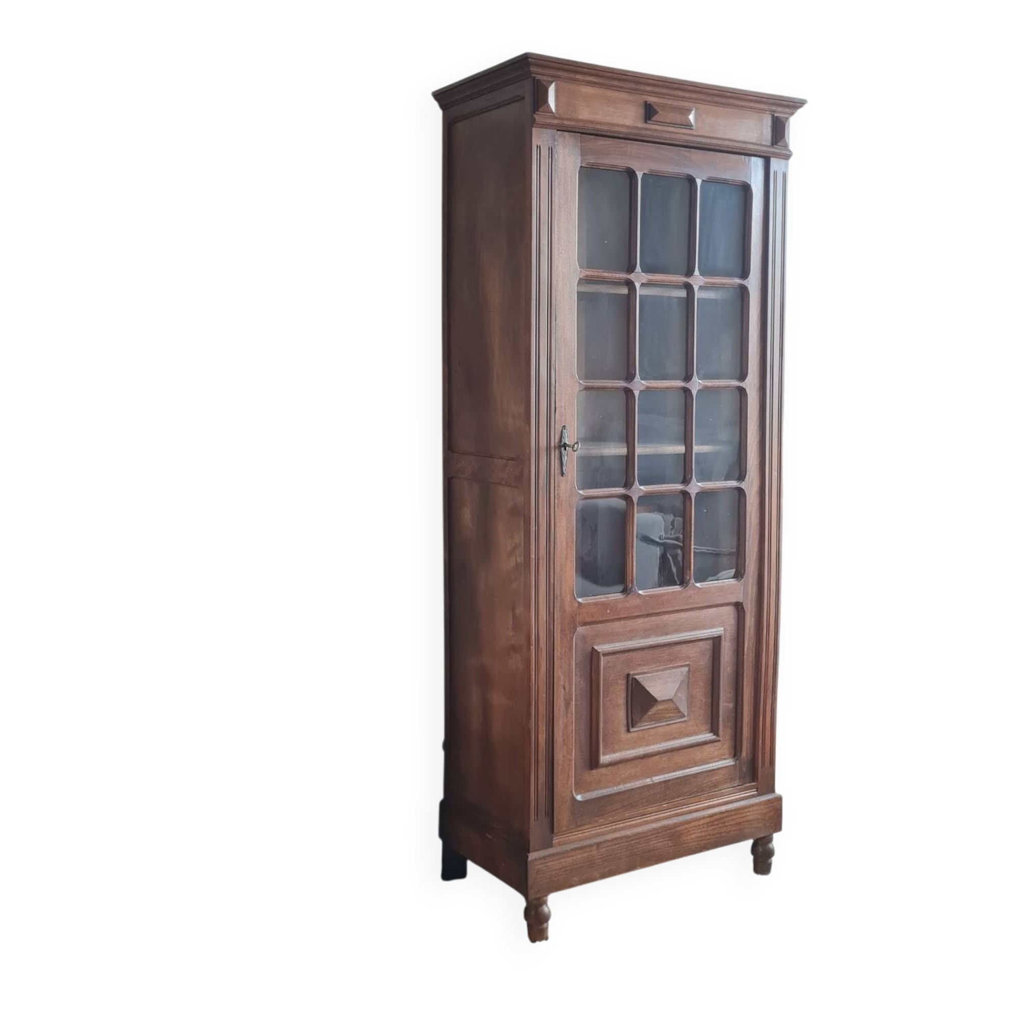 Antique glass-fronted Parisian wardrobe