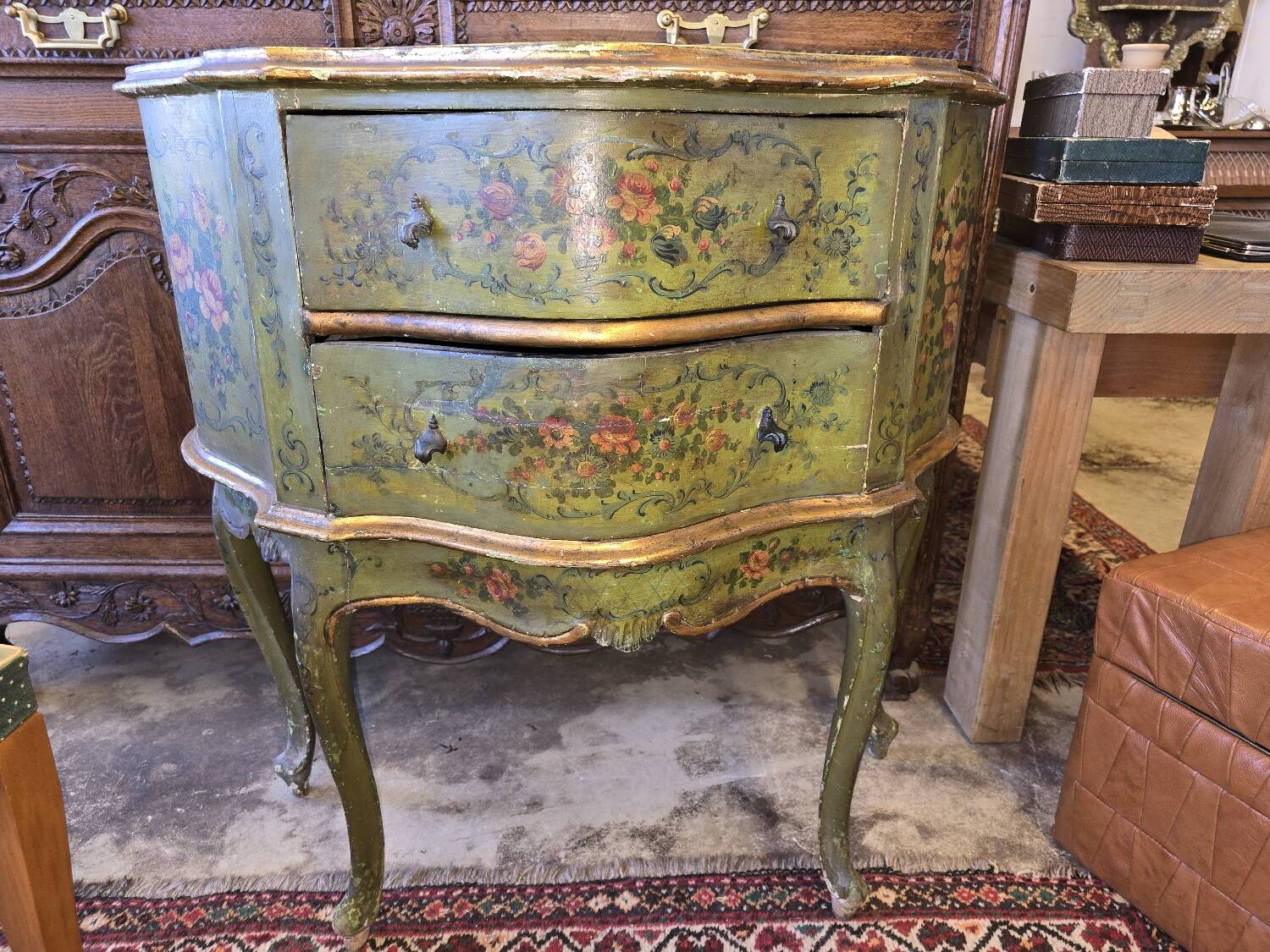 Antique vintage painted chest of drawers