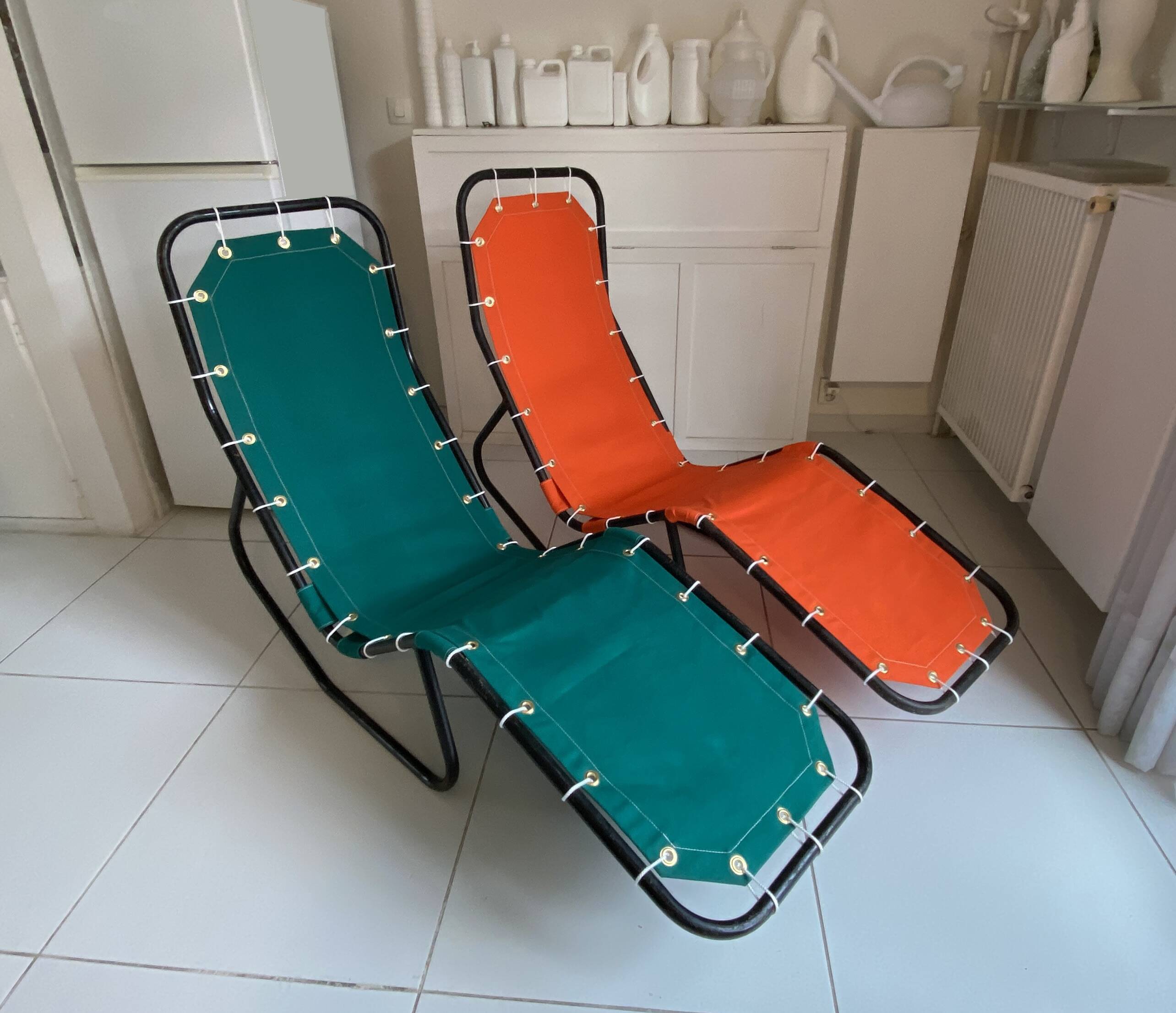 Pair of "Barwa" lounge chairs by John Waldheim and Edgar Bartolucci 1950