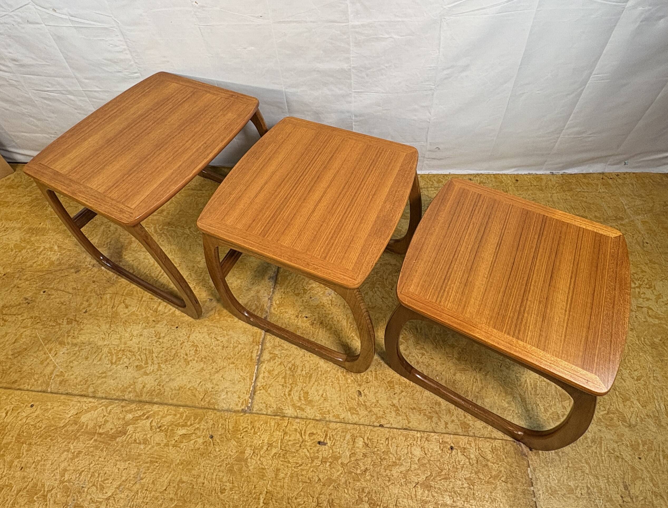 Mid century retro vintage teak Nest of Tables by Nathan 1960 British Qualit