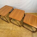 Mid century retro vintage teak Nest of Tables by Nathan 1960 British Qualit