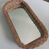 Mirror wicker tray