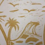 ISLAND VIBES OCHRE LINOCUT