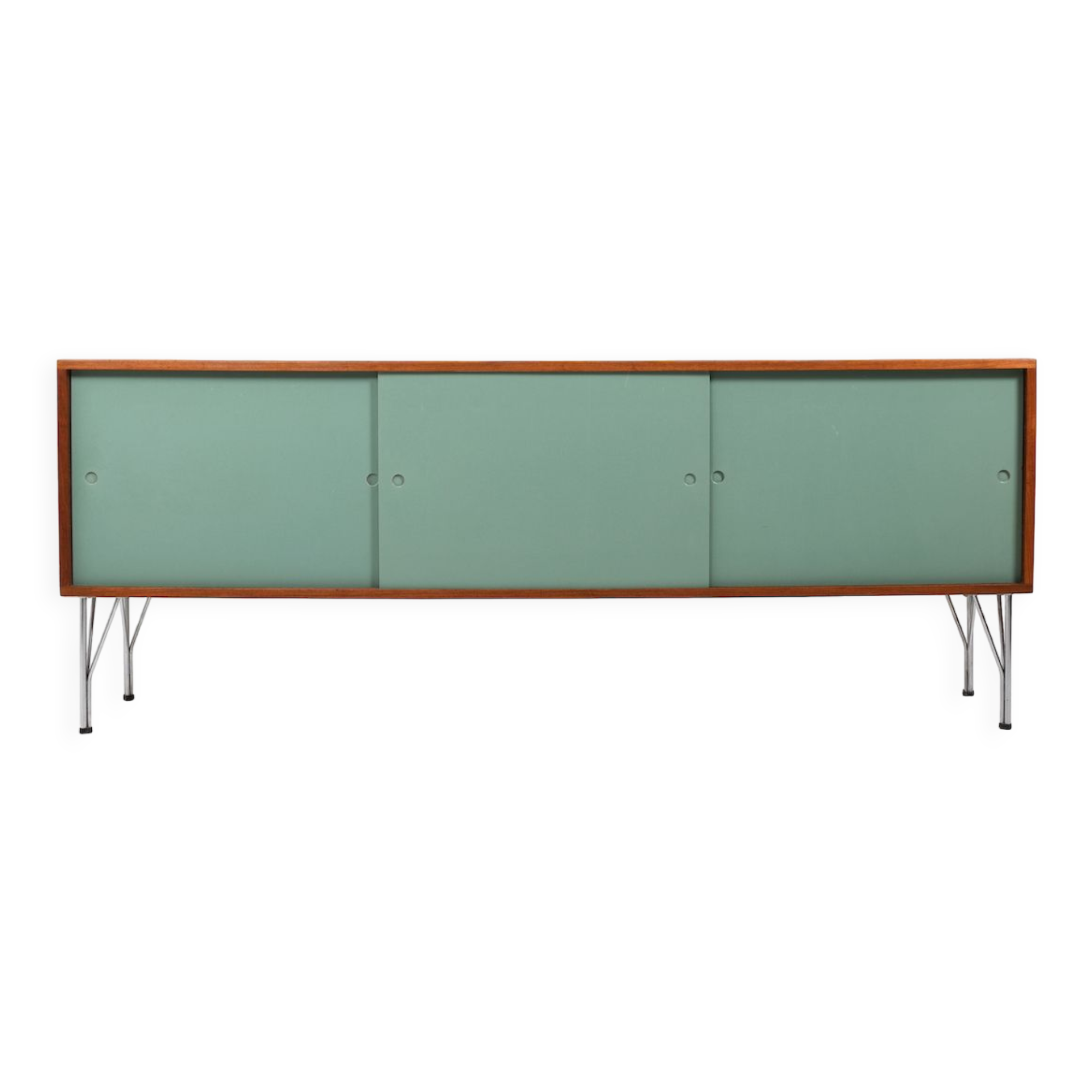 Heinrich Roepstorff Teak and Colored Doors Sideboard 1950s