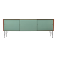 Heinrich Roepstorff Teak and Colored Doors Sideboard 1950s