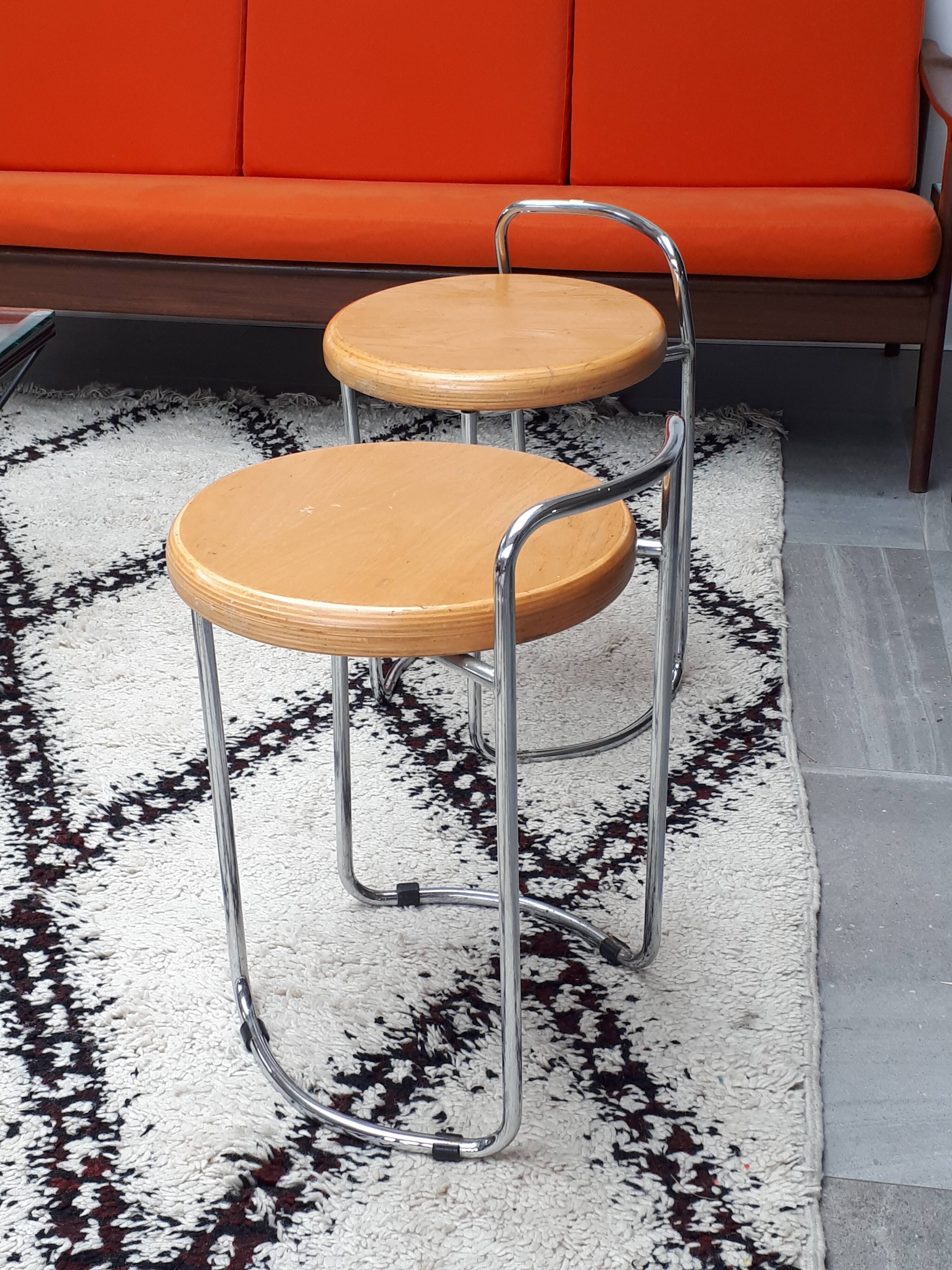 Pair of Scandinavian style stools