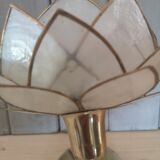 70s golden vintage flower-shaped wall sconce