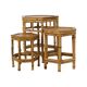 Vintage Set of 3 Bamboo and Rattan Side Tables / Nesting Tables – Boho Styl