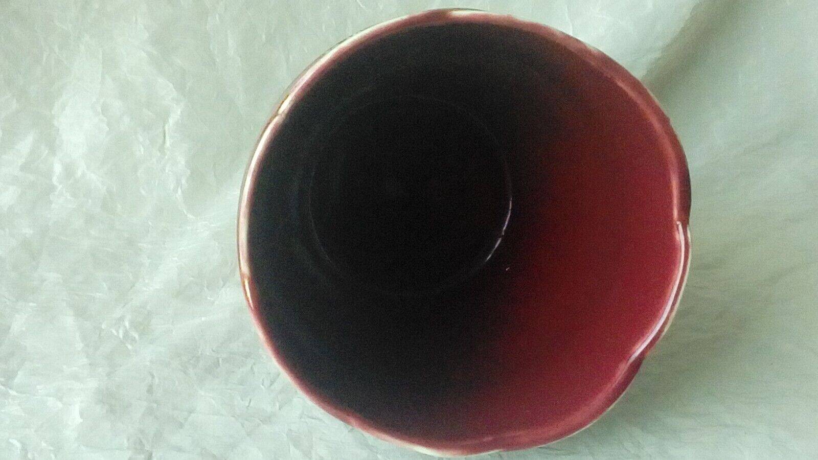 Cache pot en faience fives lille decor emaille epoque art nouveau