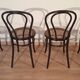 Chaises de salle à manger en hêtre courbé dans le style de Thonet, Italie, lot de 4