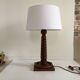 Art deco lamp rosewood carved