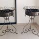 Pair of wrought iron planters