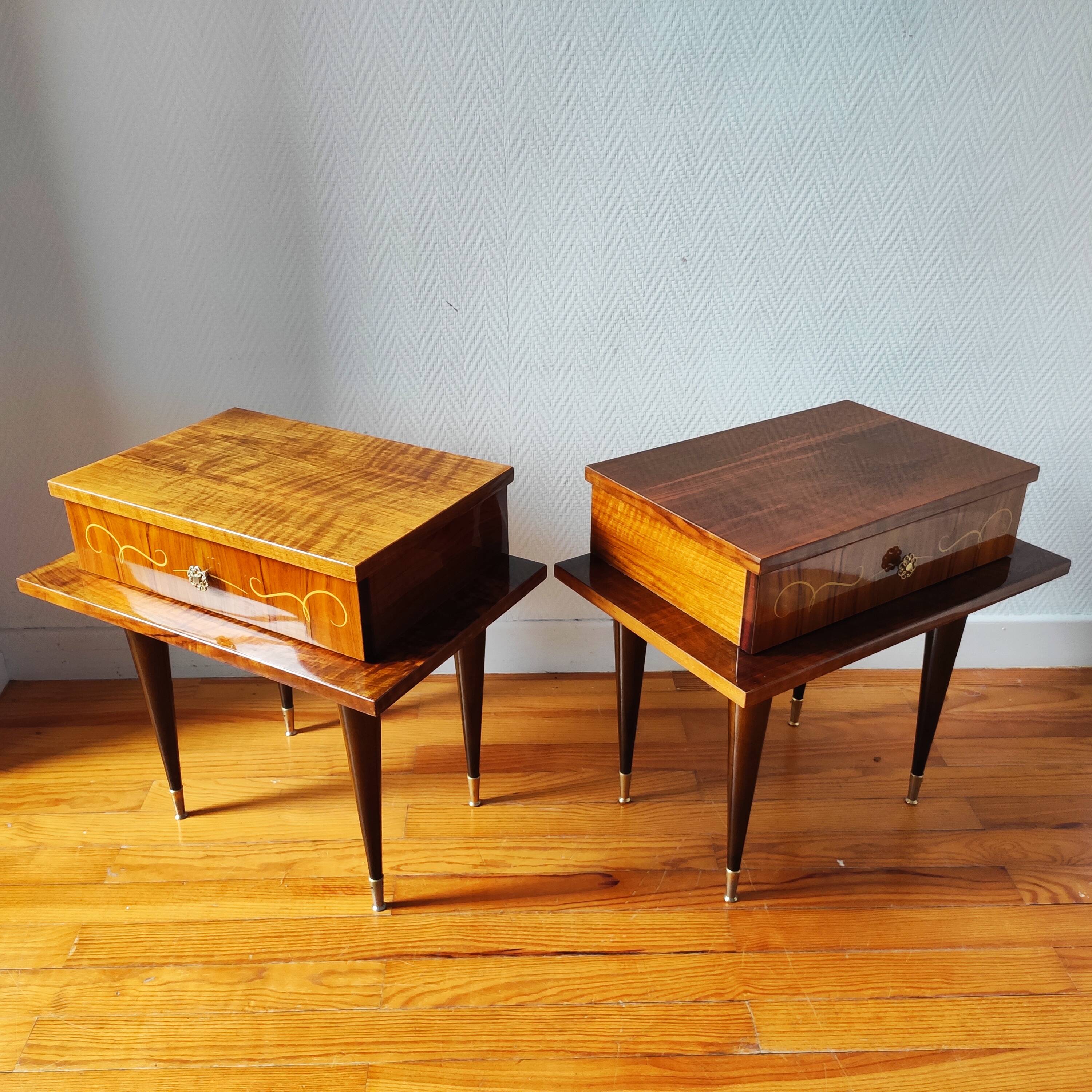 Pair of vintage bedside tables from the 1960s