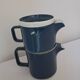Teapot and milk jug, selfish, stackable. Sarreguemines. 1980s.