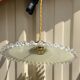 Vintage opaline suspension white wavy threads and gold socket retro firm style