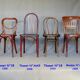 Set of 4 Thonet and Mundus Bistrot chairs 1910 to 1930