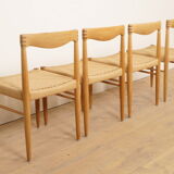 4 x dining chair | Bramin | H.W. Klein | Soaped oak | Restored