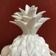 Trompe l'oeil fruit cut in white earthenware by Jean Roger, circa 1960.