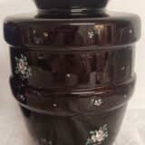 Pair of painted glass vases, France, 1940