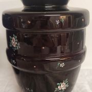 Pair of painted glass vases, France, 1940