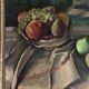 Oil on canvas still life with cubist apples Antoinette Destrem circa 1920