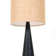 Rare black Theodor Skjøde Knudsen table lamp / Skjern / Mid-century Danish modern design / 1960s / 1970s