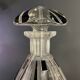 Art deco liqueur set, carafe & 6 glasses, cut double crystal, cubist decor, karl palda