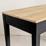 Blackened wood desk varnished tray