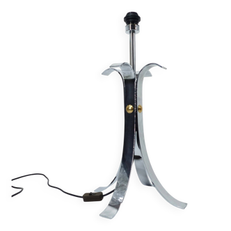 Space Age 1970 chrome steel four-legged lamp base