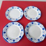 Set of four Digoin Sarreguemines flat plates