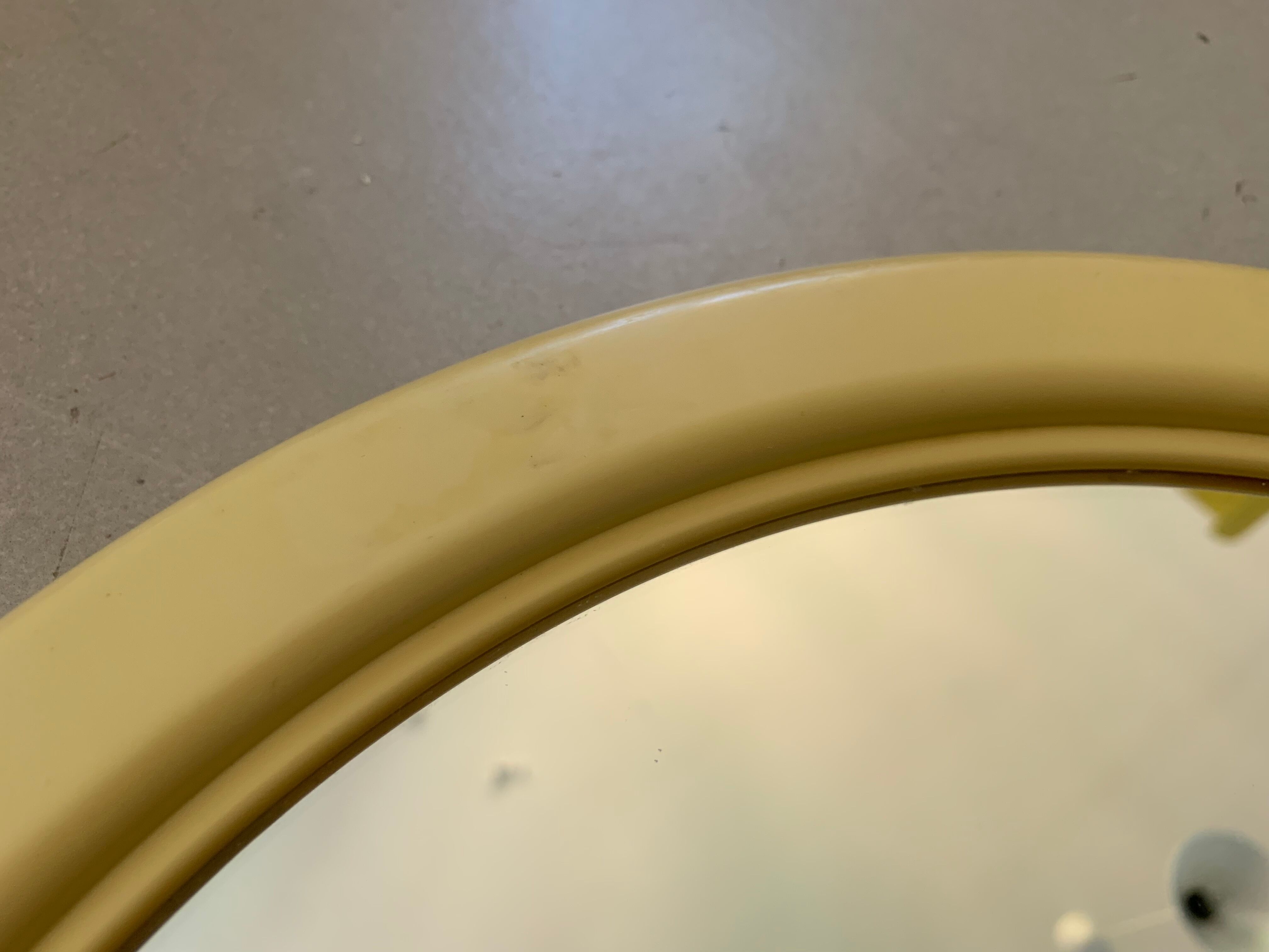 Miroir arche jaune vintage, 50x35 cm