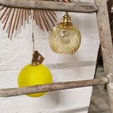 Vintage opaline yellow lamp