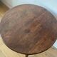 Side table with turned, beaded wooden legs