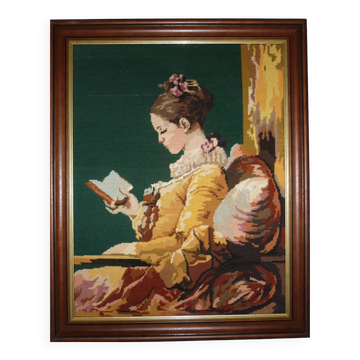 Framed canvas “The Reader”