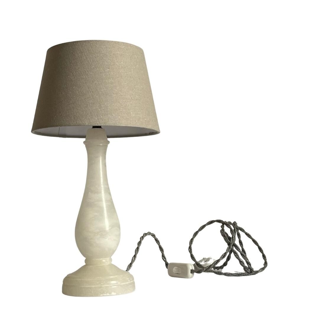 Alabaster bedside lamp