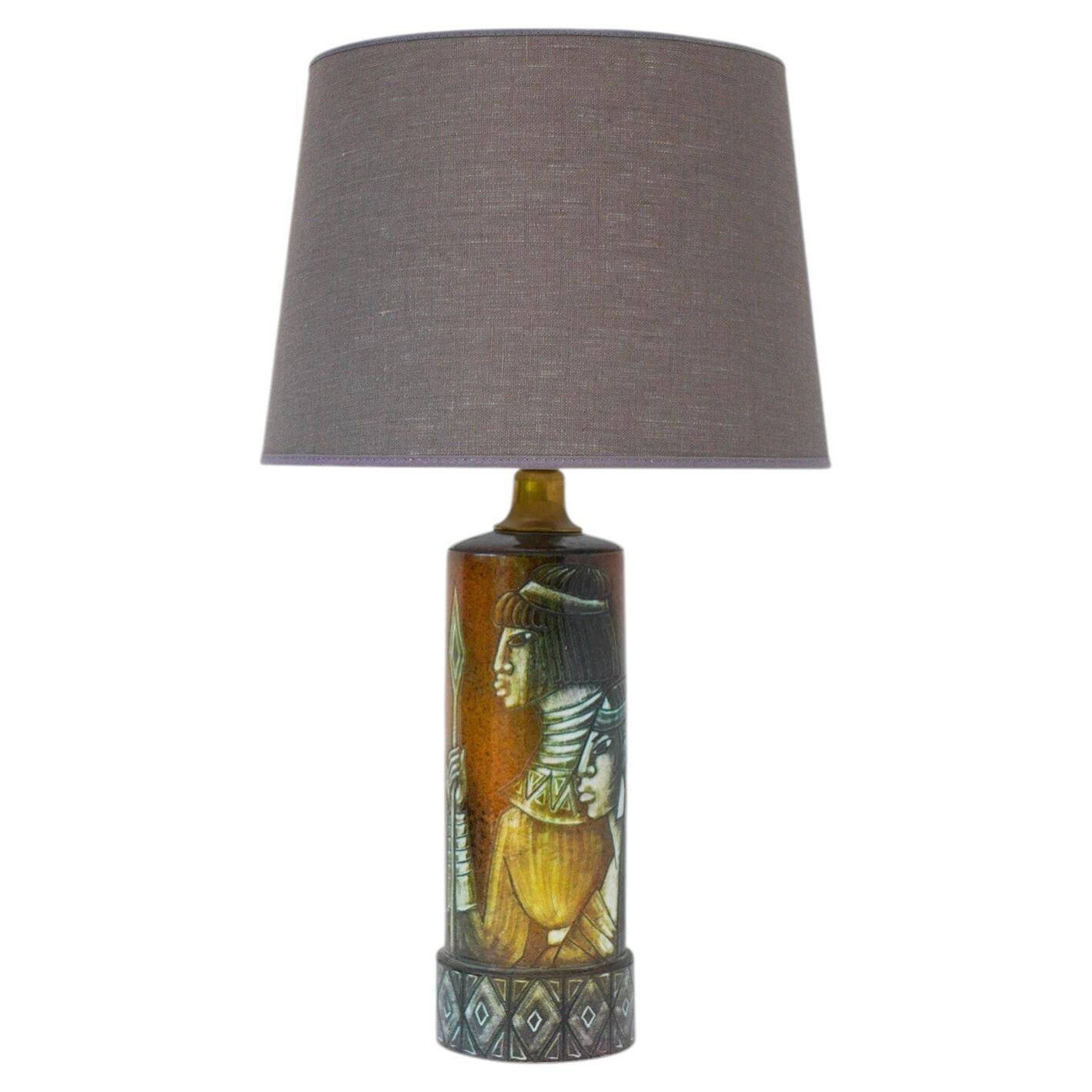 Sculptural table lamp in ceramic, designed by Bonnie Rehnqvist, Sweden, 1972