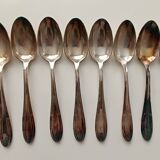 Box of 12 silver-plated metal teaspoons JM