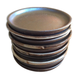 Set of 10 stoneware plates