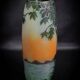 Large Legras Art Nouveau vase in acid-etched glass | Swan Lake