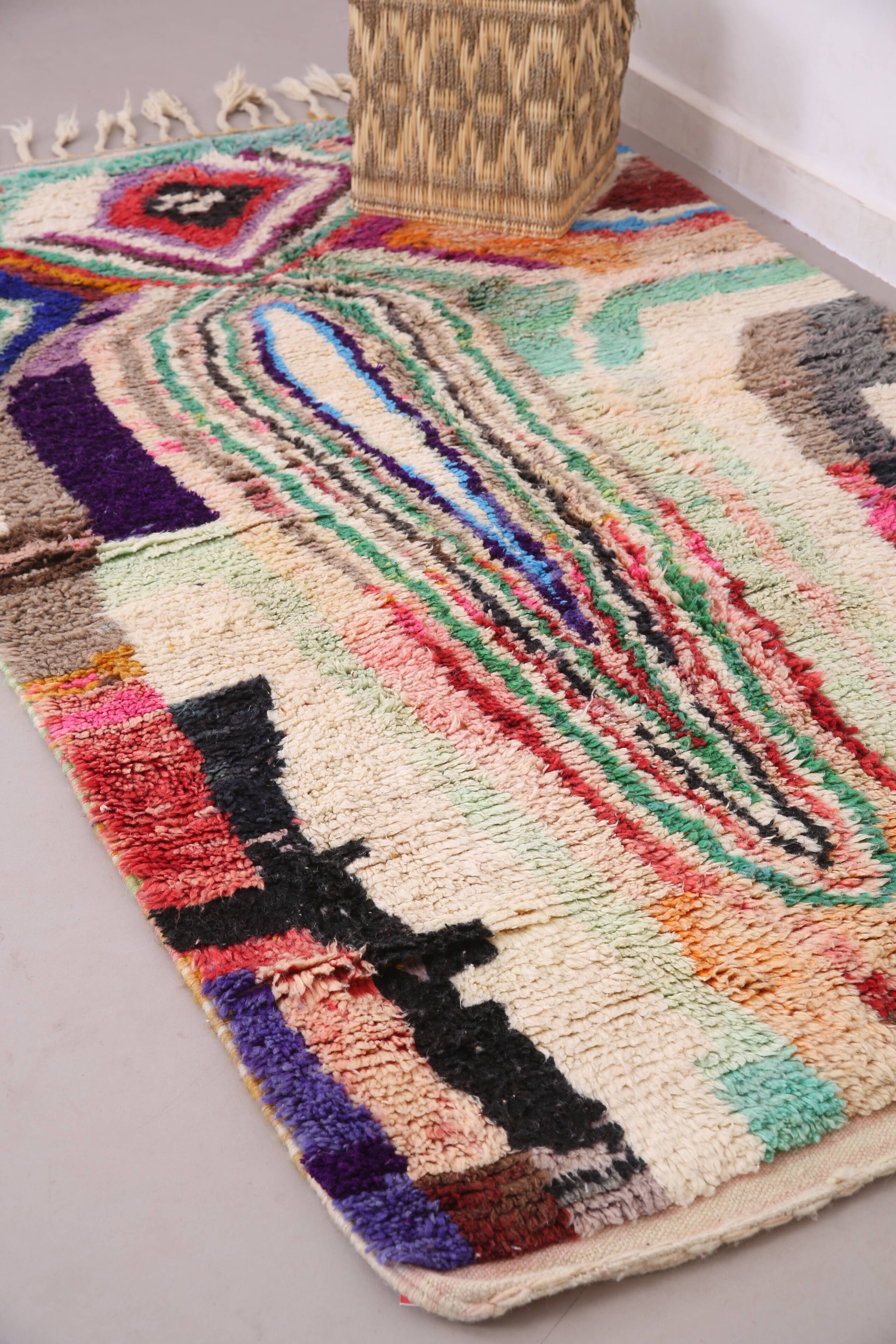 Colorful Boujaad Rug 156 x 259 cm - Berber Wool Rug - Moroccan Rug Handmade