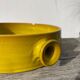 Fire-earth glazed ceramic salad bowl