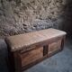 Antique French oak storage bench / blanket box, 1800–1850