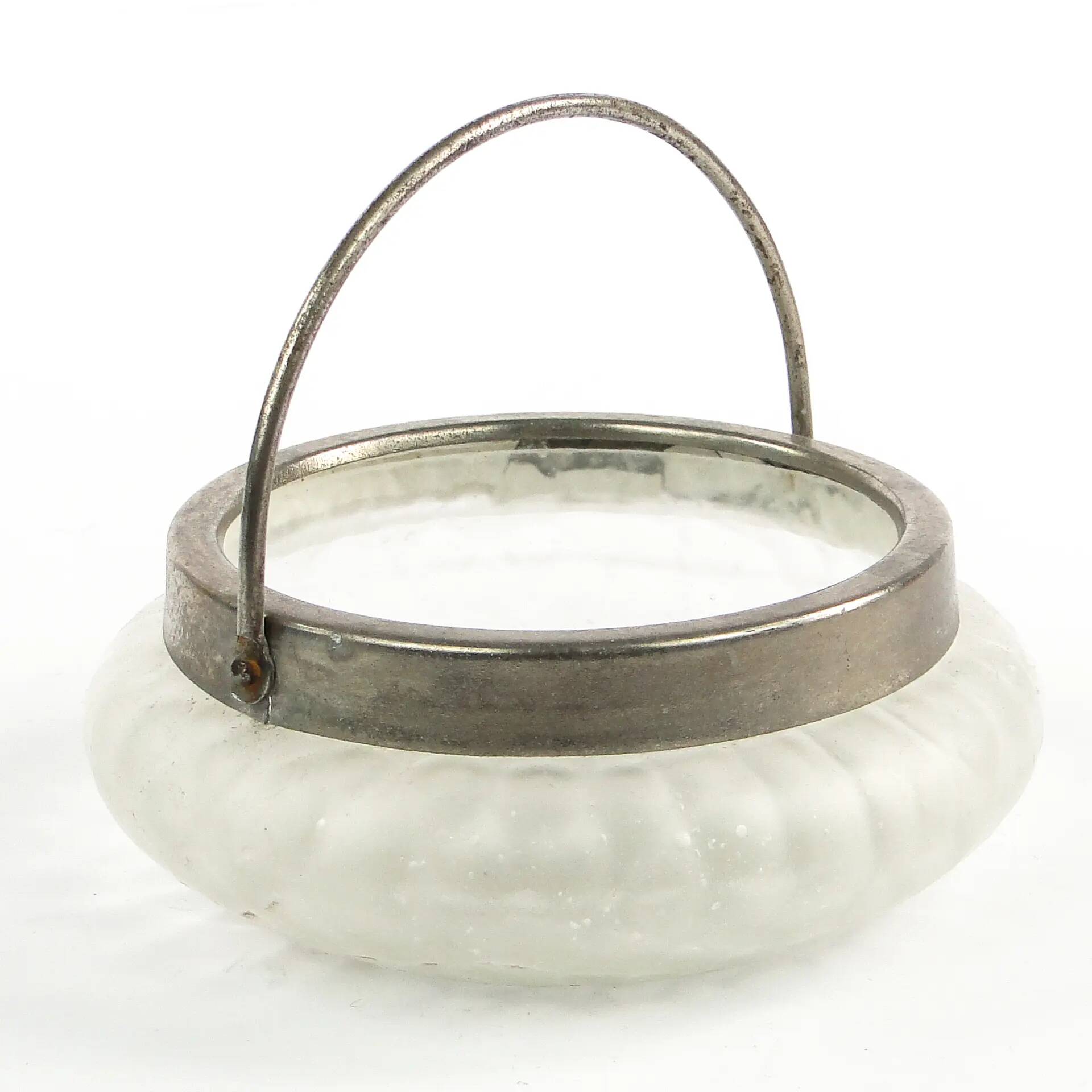 Basket sugar bowl Art Nouveau, glass, Germany, early 20th century