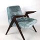 Light blue bunny armchair by józef chierowski, 1970s