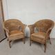 Pair of rattan armchairs