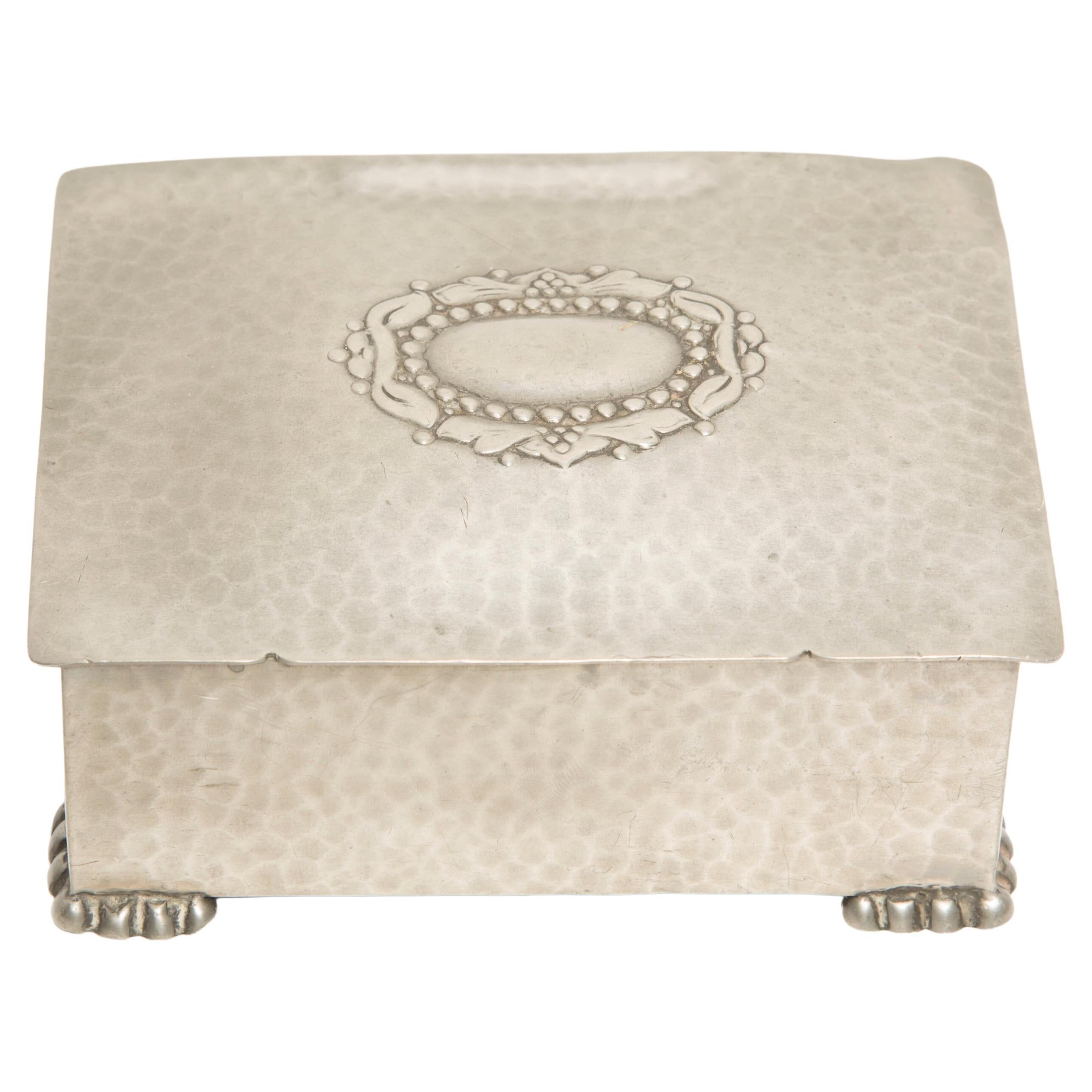 Mid-20th century silver box, cigarette or jewellery box, Italy, 1960s.