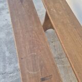 Pair of antique rustic farmhouse benches