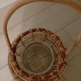 Wicker candle lantern