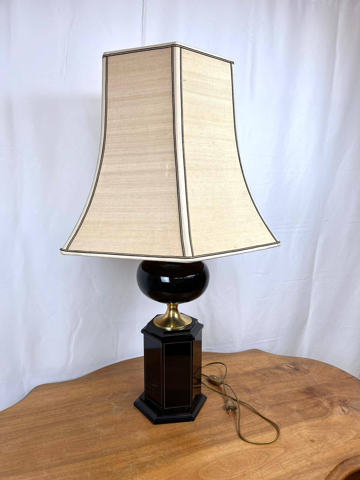 Très grande lampe de bureau Maison Le Dauphin, France, années 1970