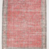 7x9 Turkish Soft Red Bordered Rug, 220x272 Cm
